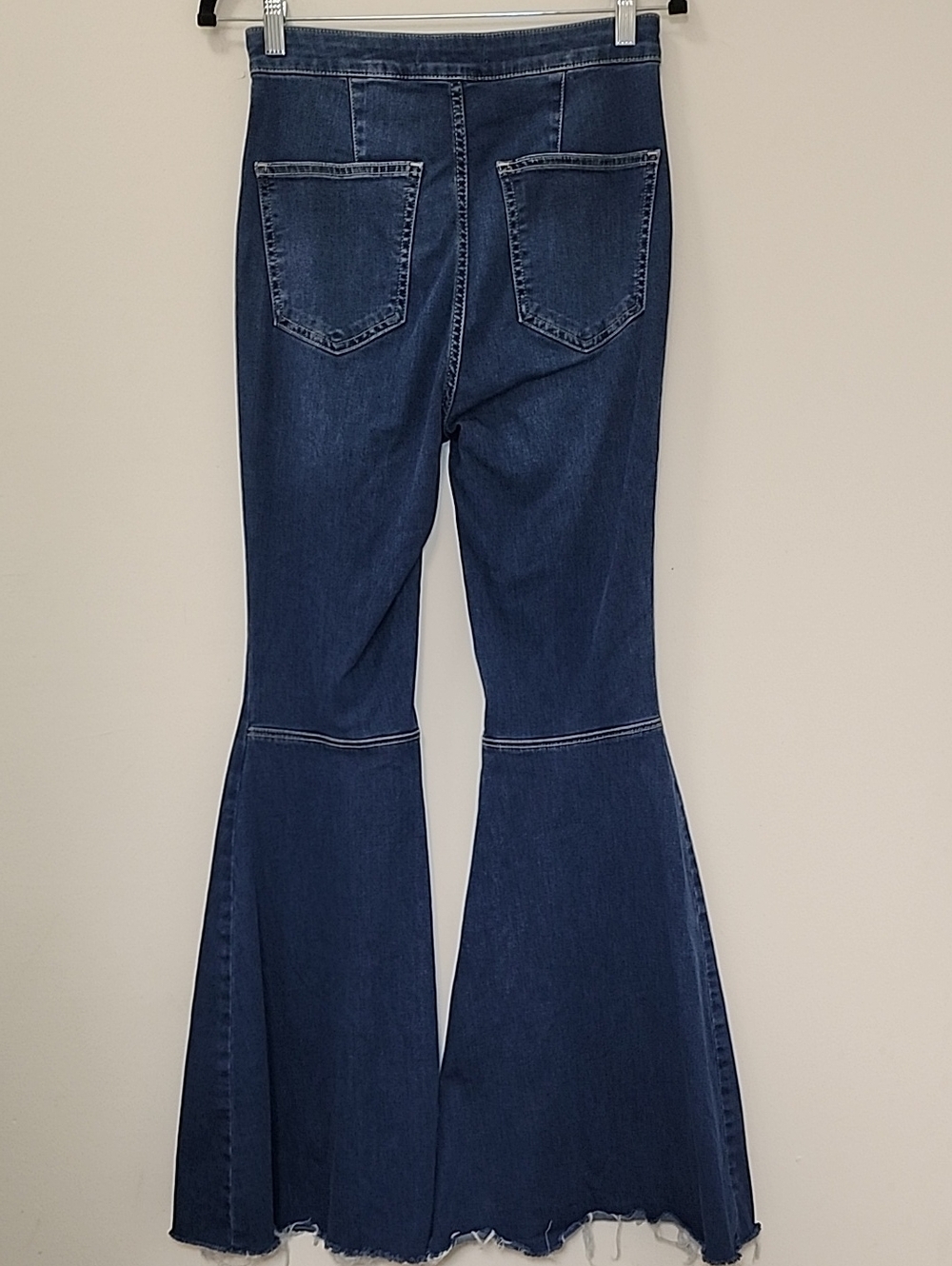 Free People Just Float Flare Jeans high-rise waist exaggerated bell-bottom Sz 28 - Picture 10 of 15